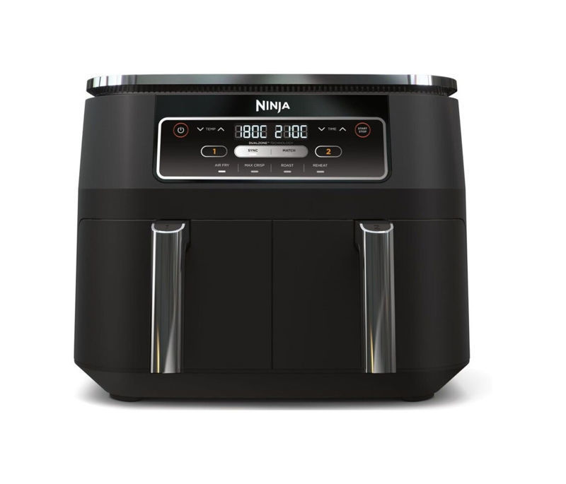 Slika - Ninja AF200EU Foodi Dual Zone cvrtnik na vroč zrak (7,6 l, 2400 W, 2 neodvisni coni, črn)