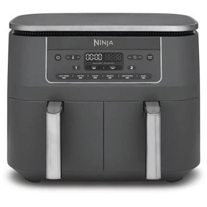 Cvrtnik na vroč zrak Ninja DZ300EU DualZone (7,6 l, 2470 W, 2 neodvisni coni, kovinsko siv)
