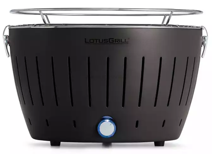 LotusGrill prenosni žar na oglje G-AN-34P (siv, premer 32 cm, peka brez dima)