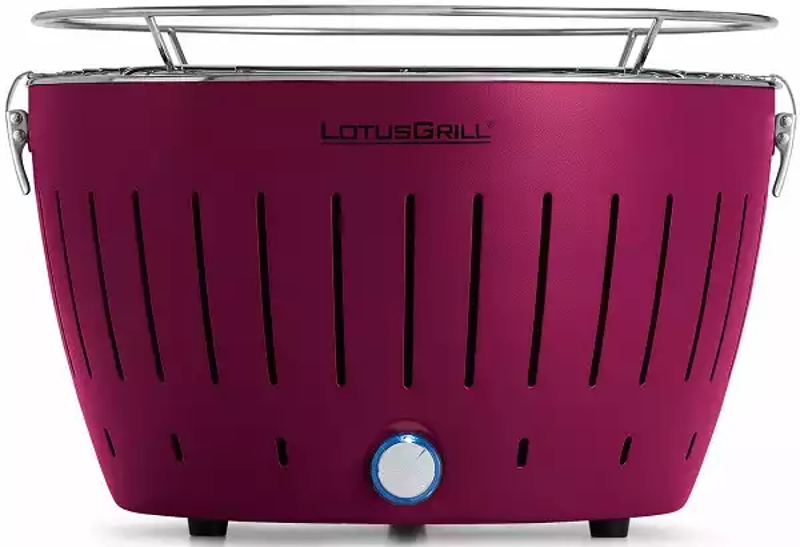 Slika - LotusGrill prenosni žar na oglje G-LI-34P (lila, premer 32 cm, peka brez dima)