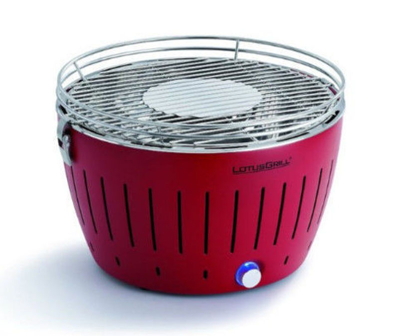 Slika - LotusGrill prenosni žar na oglje G-RO-34P (rdeča, premer 32 cm, peka brez dima)