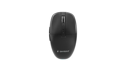 Gembird MUSW2-6B-01 brezžična miška Dual-mode (Bluetooth + 2.4G, 6 tipk, USB-A in USB-C sprejemnik, črna)
