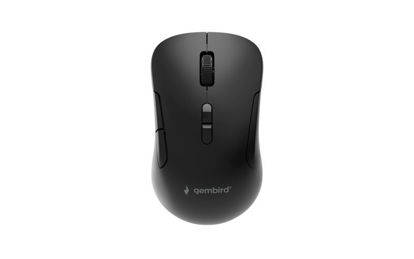 Gembird MUSW2-7B-01 napredna brezžična miška Dual-mode (Bluetooth + 2.4G, 7 tipk, tihi kliki, tri napreve, črna)