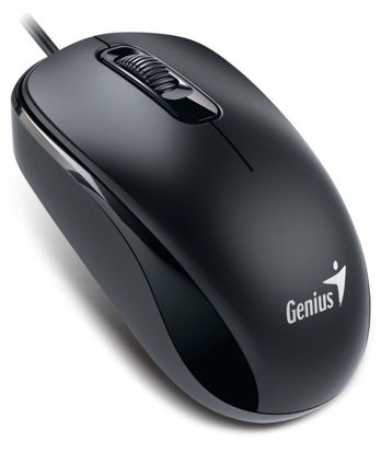 Genius DX-110 žična optična miška (USB-C priključek, 1200 DPI, simetrična, črna) 31010028401