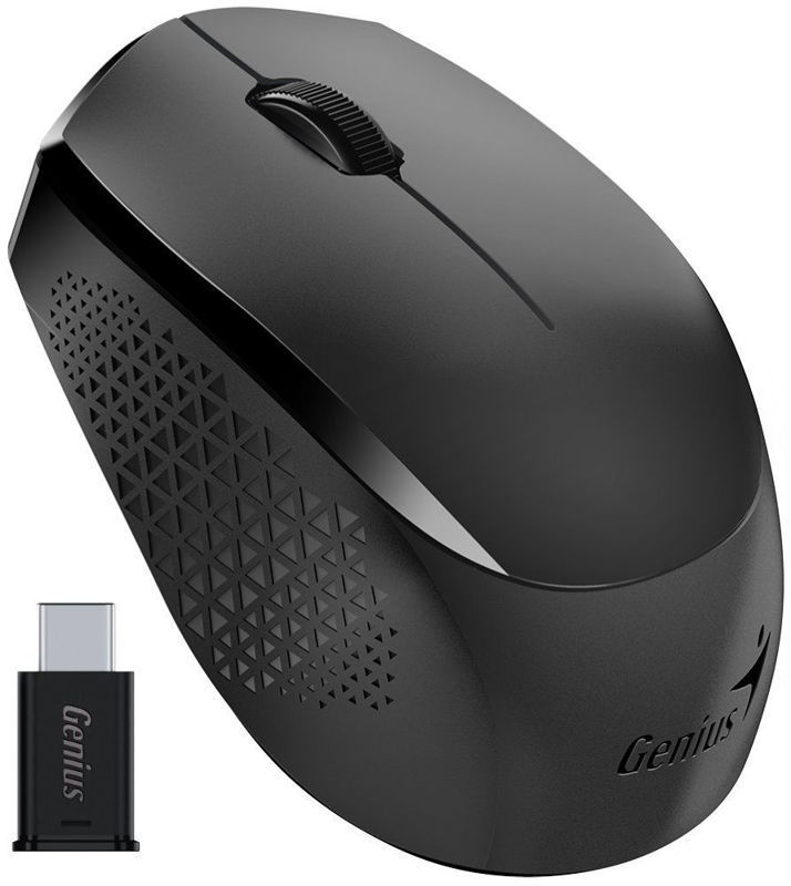 Slika - Genius NX-8000S tiha brezžična miška (2.4 GHz, BlueEye senzor, 1200 DPI, USB-C sprejemnik, črna) 31030035400