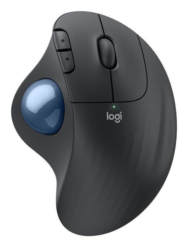 Slika - Logitech LOGI M575S ERGO Wireless Trackball brezžična sledilna kroglica (tihi kliki, Bluetooth + Logi Bolt, grafitna) 910-007029