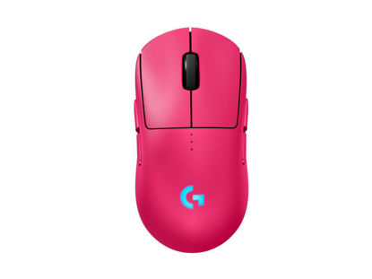 Logitech LOGI G PRO 2 LIGHTSPEED gaming brezžična miška (HERO 2 senzor, simetrična, roza) 910-007309