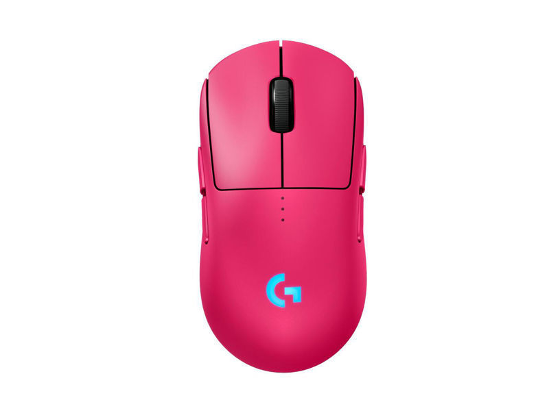 Slika - Logitech LOGI G PRO 2 LIGHTSPEED gaming brezžična miška (HERO 2 senzor, simetrična, roza) 910-007309