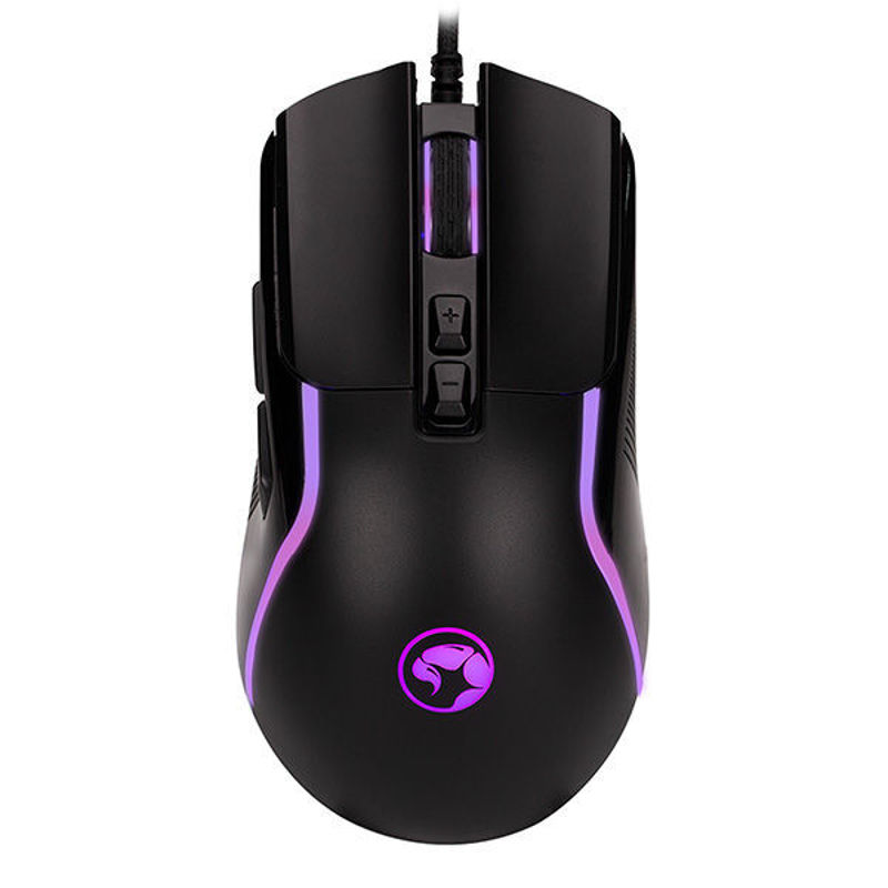 Slika - Marvo M292BK Capo 20 žična gaming miška (7 gumbov, 7-barvna LED osvetlitev, pleteni kabel, črna)