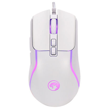 Marvo M292WH Capo 20 žična gaming miška (7 gumbov, 7-barvna LED osvetlitev, pleteni kabel, bela)