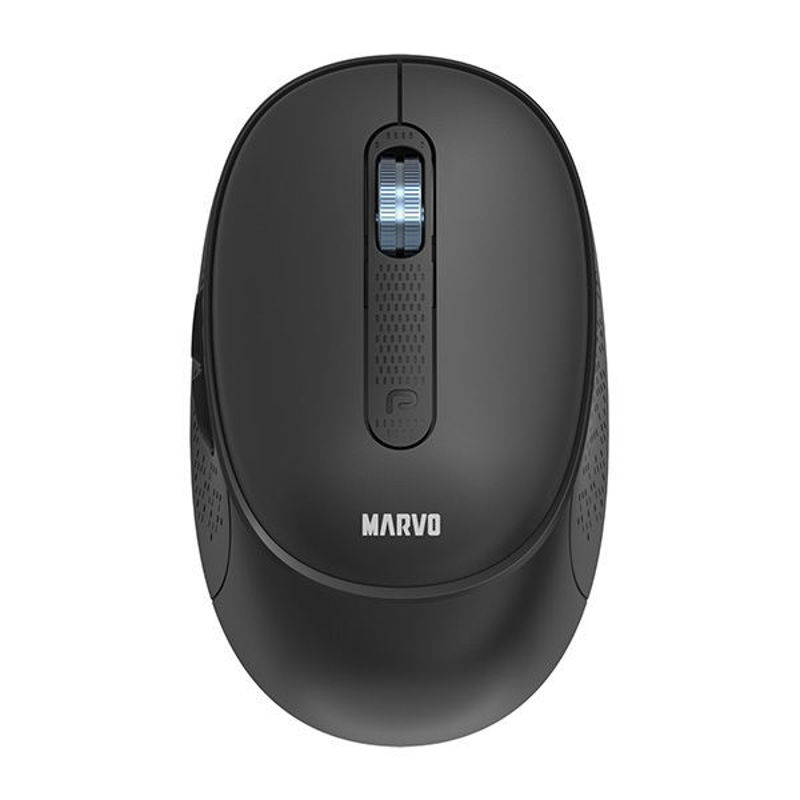 Slika - Marvo Office WM111 trojno-povezljiva brezžična pisarniška miška (Bluetooth / 2.4G / USB-C, tihi kliki, črna)
