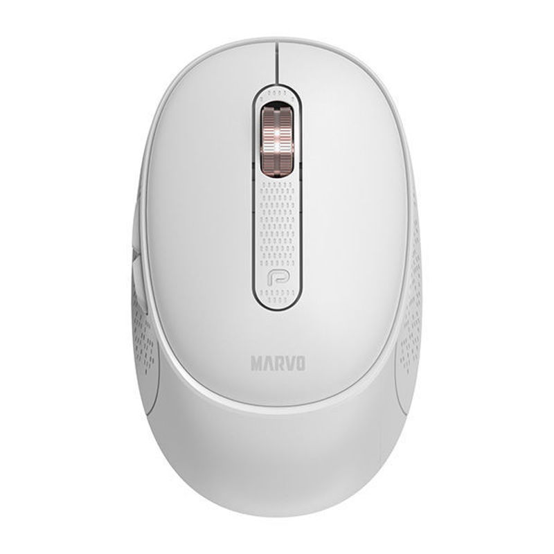 Slika - Marvo Office WM111 trojno-povezljiva brezžična pisarniška miška (Bluetooth / 2.4G / USB-C, tihi kliki, bela)