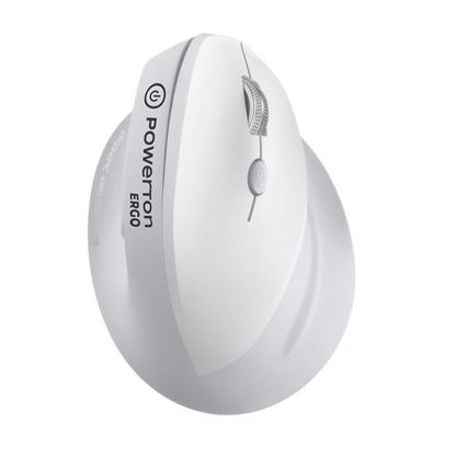 Powerton ERGO SPIRA vertikalna ergonomska brezžična miška (Bluetooth / 2.4G, 3200 DPI, RGB, črna) WPM12E