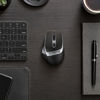 Slika - Powerton LIFE FLIXO SL ergonomska brezžična optična miška (2.4 GHz, 1600 DPI, varčna z energijo, srebrna) WPM10SL