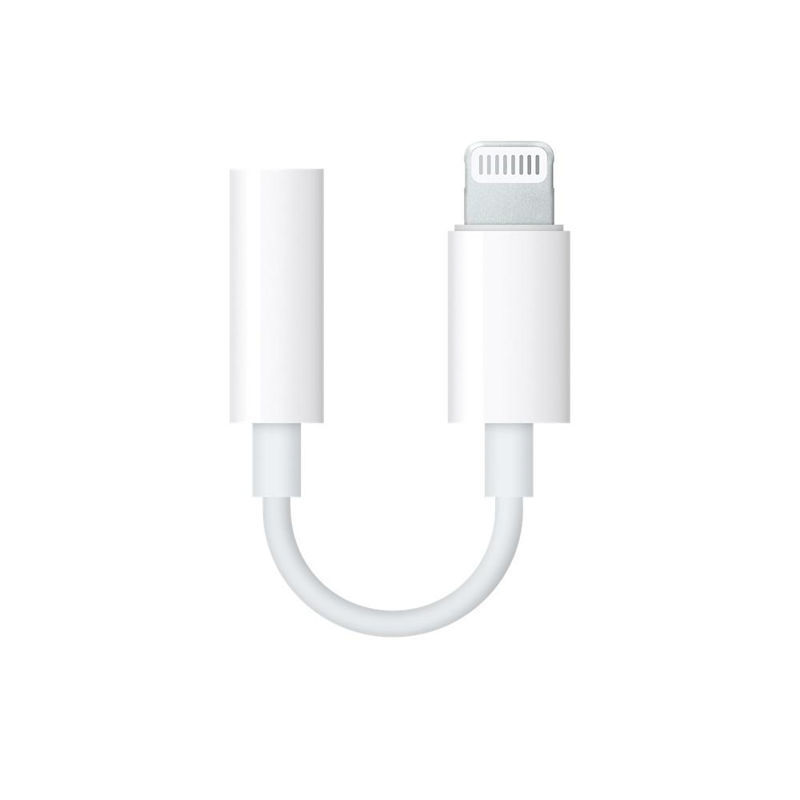 Slika - Apple Originalni Apple Lightning v 3,5 mm avdio adapter (bel, MMX62ZM/A)
