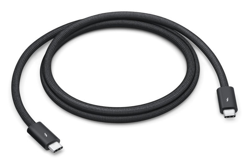 Slika - Apple Originalni Apple Thunderbolt 5 Pro pleteni podatkovni in polnilni kabel (1 m, črn, MC9C4ZM/A)