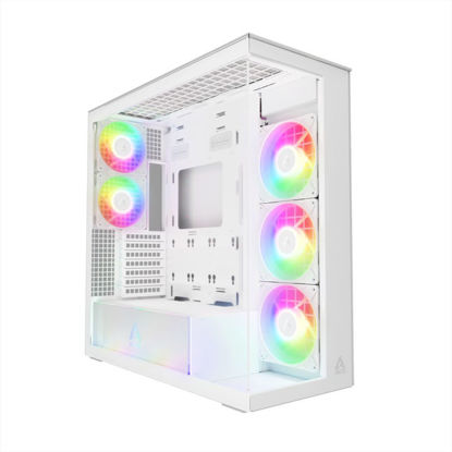 Arctic Xtender Tempered Glass White (ACPCC00014A, E-ATX belo, 2xUSB3.2, 1xUSB Type-C, RGB, stransko steklo) računalniško ohišje