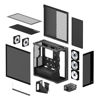 Slika - Arctic Xtender VG Tempered Glass Black (ACPCC00016A, E-ATX črno, 2xUSB3.2, 1xUSB Type-C, RGB, stransko steklo) računalniško ohišje