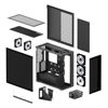 Slika - Arctic Xtender VG Tempered Glass Mirror Black (ACPCC00019A, E-ATX črno, 2xUSB3.2, 1xUSB Type-C, RGB, stransko steklo) računalniško ohišje