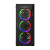 Slika - Gembird Fornax 1500RGB Black (CCC-FC-1500RGB, ATX črno, 2xUSB2.0, 2xUSB3.0, RGB, stransko steklo) računalniško ohišje